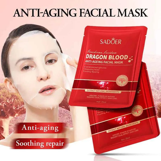 5/10pcs SADOER Dragon Blood Facial Masks for Face Moisturizing Anti-aging Hydrating Face Mask Facial Skin Care Products