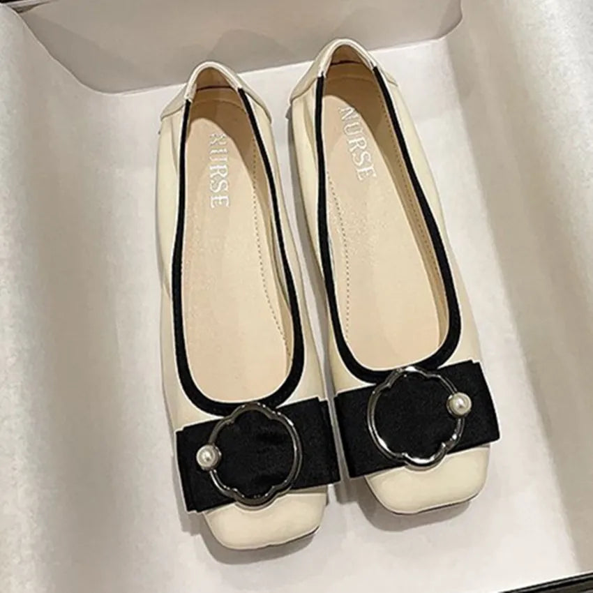 Plus Size Ballet Flats with Bow - Soft Sole Loafers - Shello's Creative Boutique