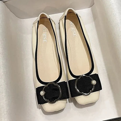 Plus Size Ballet Flats with Bow - Soft Sole Loafers - Shello's Creative Boutique