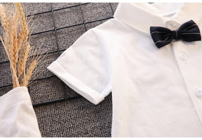 Kids Boys Clothing Sets Baby Tee Shirt + Overalls Pants Infant Toddler Children Wears T-shirt + Shorts Outfits Suits 1-4 Years Shello's Creative Boutique