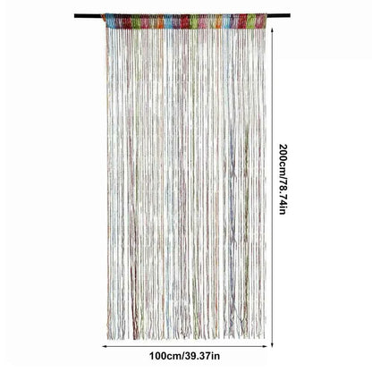 100*200CM Door Windows Hanging Beaded Decors Curtain String Summer Fly Insect Screen Tassel Panel Curtains Door Home Decor