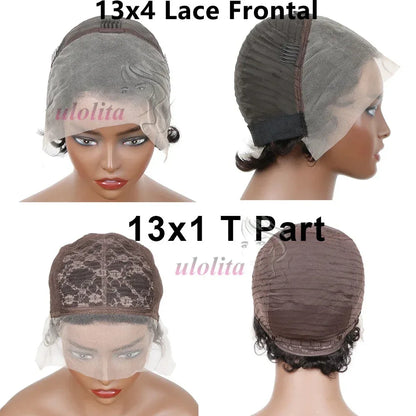 Pixie Cut Short Bob Wig - 100% Human Hair 13x4 Transparent Lace Frontal Wig - Shello's Creative Boutique
