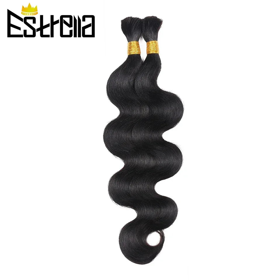 Human Braiding Hair 2 Bundles - 100% Brazilian Kinky Straight for Boho Braids - Shello's Creative Boutique