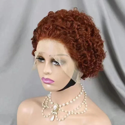 Pixie Cut Short Bob Wig - 100% Human Hair 13x4 Transparent Lace Frontal Wig - Shello's Creative Boutique