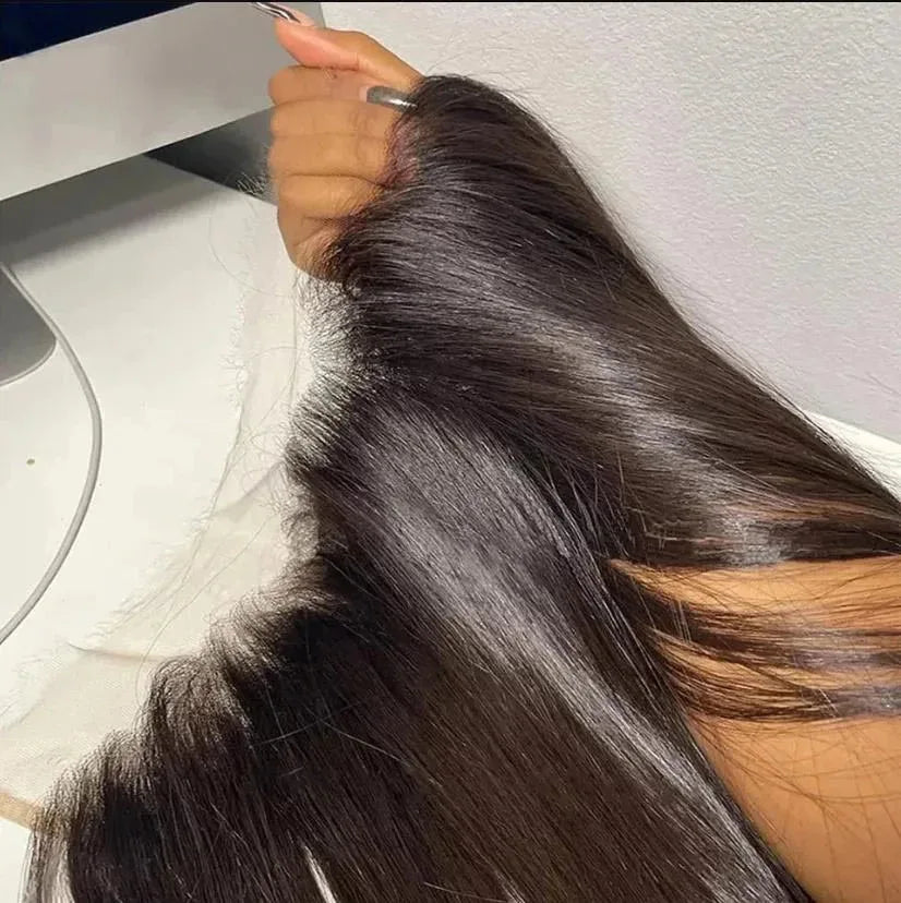 13x4 HD Transparent Lace Frontal - Straight 100% Human Hair Pre-Plucked - Shello's Creative Boutique