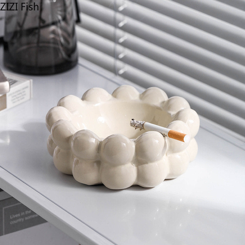 Electroplated Ceramic Ashtray – Decorative Smoking Accessory & Car Ash Tray