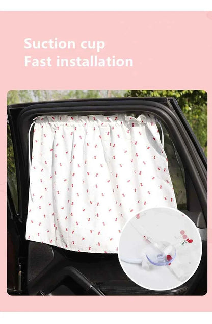 Suction Cup Curtain In The Car Window Sunshade Cover Cartoon Universal Side Window Sunshade UV Protection For Kid Baby Children