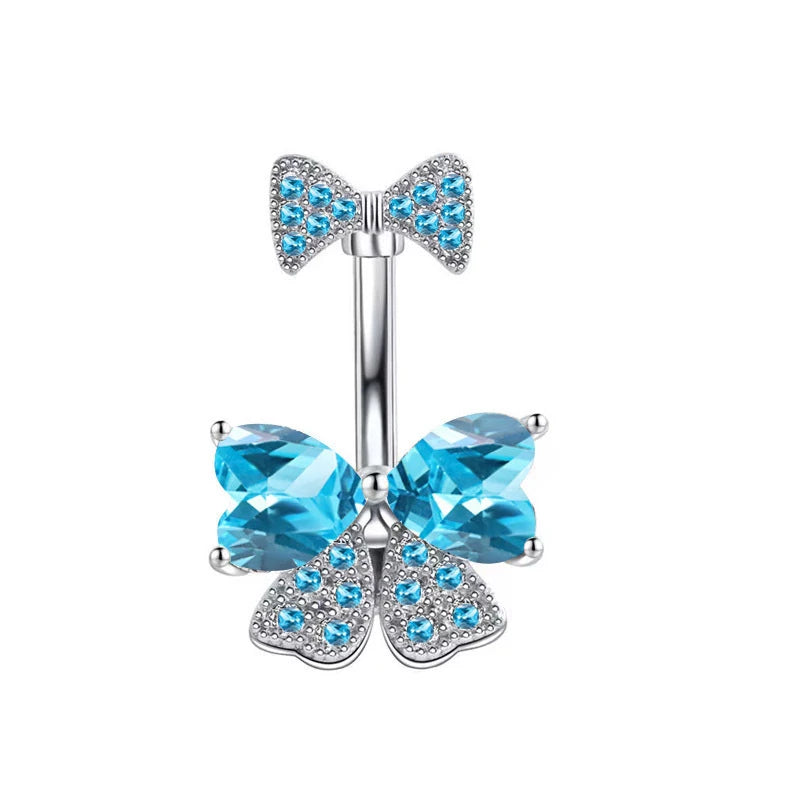 Cross Pendant Navel Ring – 316 Stainless Steel Bar