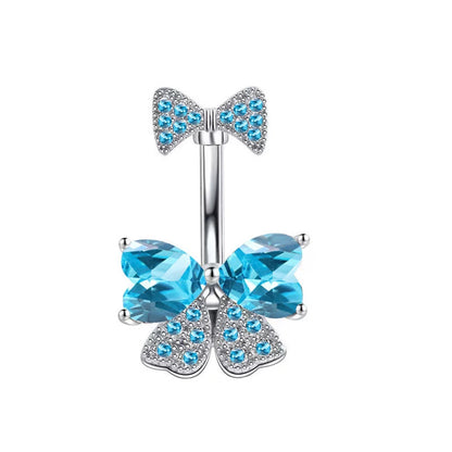 Cross Pendant Navel Ring – 316 Stainless Steel Bar