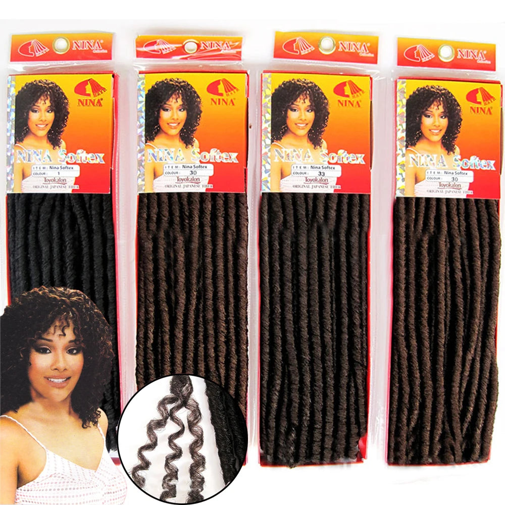 Afro Locs Synthetic Braiding Hair 14-15 Inch - 15 Strands Soft Crochet Locs - Shello's Creative Boutique