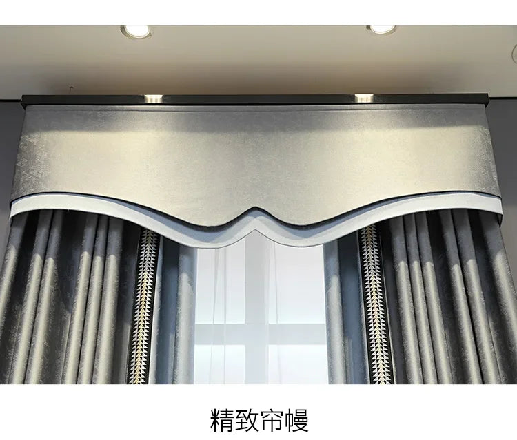 Modern High-End Curtains - Thickened High-Precision Blackout Drapes for Living Room & Bedroom - Shello's Creative Boutique
