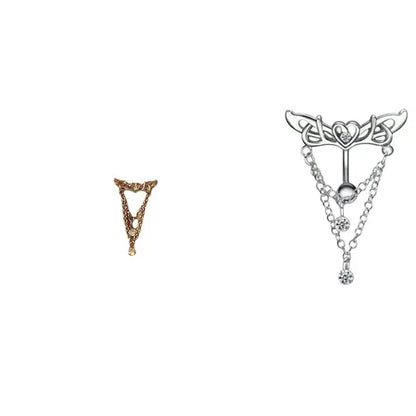 Heart Wings Belly Button Ring