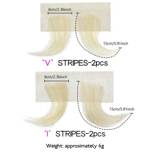 Handmade Baby Hair Lace Edges - 100% Remy Human Hair Wig Pieces for Natural Hairline - Shello's Creative Boutique