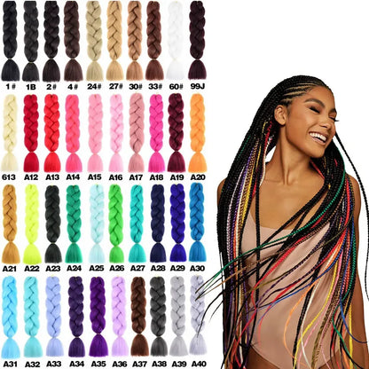 Jumbo Braiding Hair - Pre-Stretched Red White Blue Patriotic Twist Braids - Shello's Creative Boutique