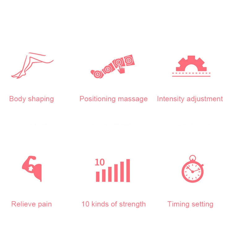 RD-M2857 4 in 1 Legs + Waist + Single Hand Airbag All-inclusive Intelligent Air Wave Pressure Massager with Host, Support Timing / Positioning Massage & 10 Kinds of Adjustable Force, US Plug or EU Plug, Legs + Waist + Single Hand SUNSKY