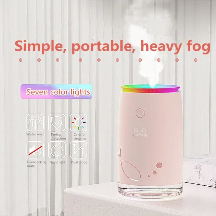 Concise Fish Pattern Mini Home Mute Bedroom Student Dormitory Office Portable USB Wireless Durable Humidifier - Shello's Creative Boutique