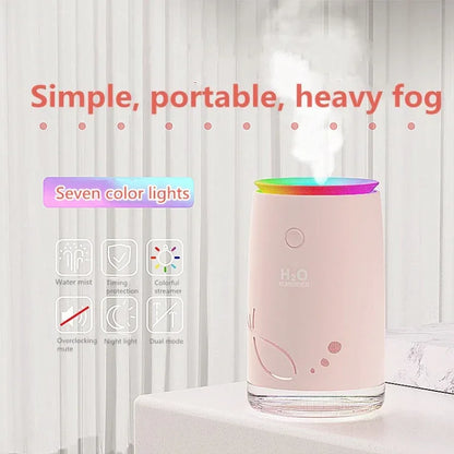 Concise Fish Pattern Mini Home Mute Bedroom Student Dormitory Office Portable USB Wireless Durable Humidifier - Shello's Creative Boutique