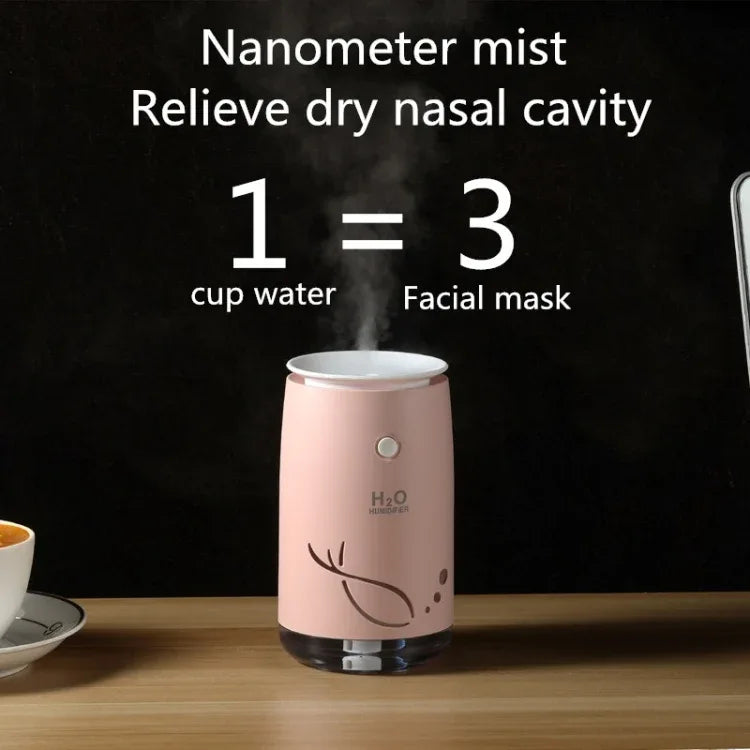 Concise Fish Pattern Mini Home Mute Bedroom Student Dormitory Office Portable USB Wireless Durable Humidifier - Shello's Creative Boutique