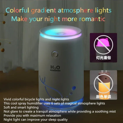 Concise Fish Pattern Mini Home Mute Bedroom Student Dormitory Office Portable USB Wireless Durable Humidifier - Shello's Creative Boutique