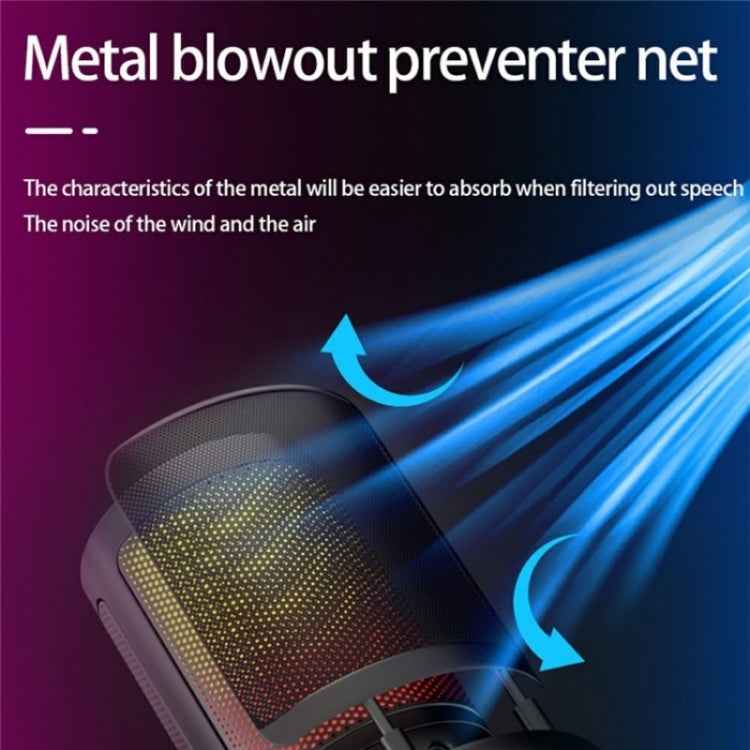 ME6P Professional USB Desktop Recording Microphone with RGB Light