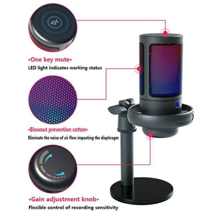 ME6S Professional Condenser Microphone USB Desktop Microphone