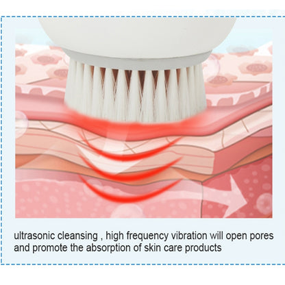 Duosi DY-103 USB Rechargeble Electric Facial Cleansing Brush Waterproof Face Deep Pore Cleaning Massager Exfoliator Oil Dirt Blackhead Remove - Shello's Creative Boutique