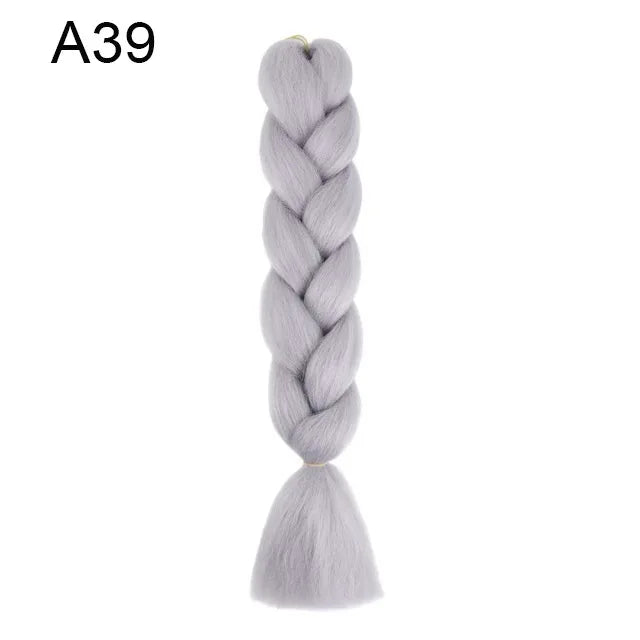 24 Inch Jumbo Braiding Hair - Rainbow Ombre Synthetic Extensions - Shello's Creative Boutique