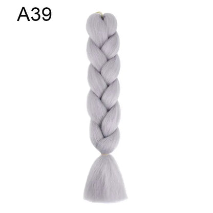 24 Inch Jumbo Braiding Hair - Rainbow Ombre Synthetic Extensions - Shello's Creative Boutique