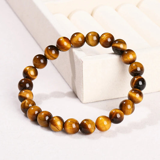 Yellow Tiger Eye & Glass Jewellery Making Beads – DIY Bracelet & Necklace Supplies