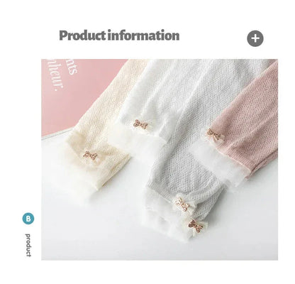 Soft Mesh Lace Summer Leggings for Girls – Hollow-Out Cotton Blend Pants (Ages 1–3) - Shello's Creative Boutique