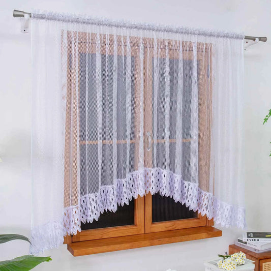 Classic White Sheer Curtains - Light Filtering Breathable Drapes for Bedroom & Living Room