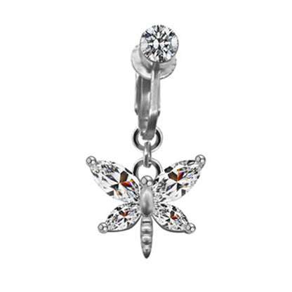 Non-Piercing Belly Button Ring – Cat, Dragon & Butterfly Styles