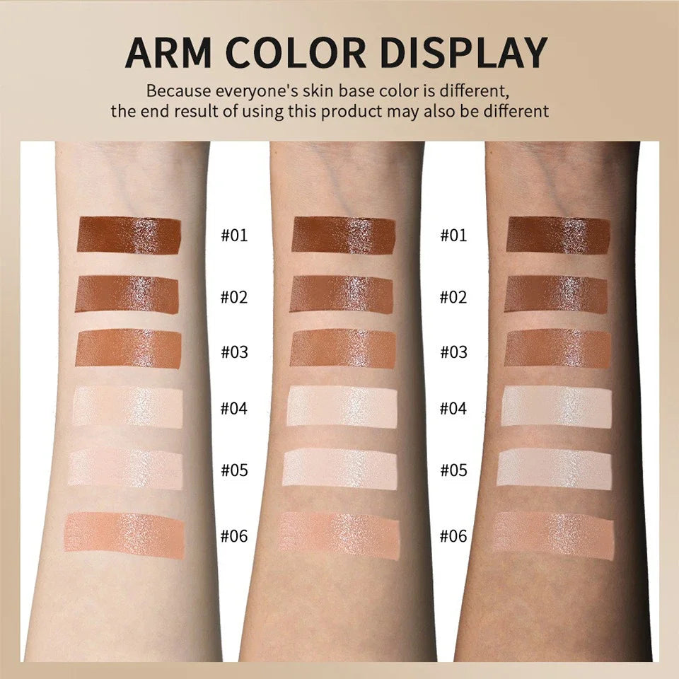 6Color Tinted Foundation Cream Stick Waterproof Lasting Oil-control Cover Acne Makeup Smooth Moisturize Concealer Serum Balm - Shello's Creative Boutique
