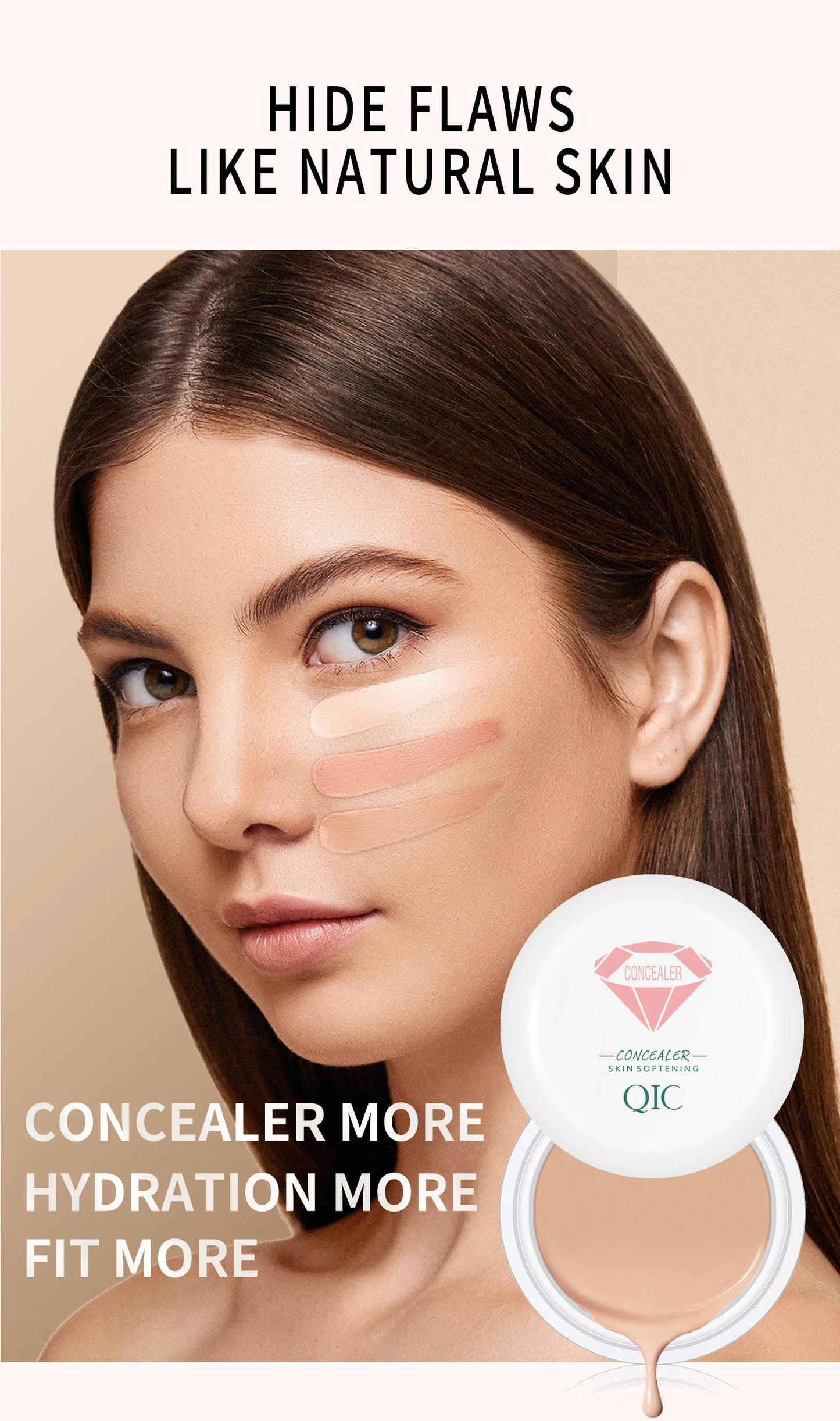 High Coverage Concealer - Waterproof Foundation BB Cream for Dark Circles & Blemishes - Shello's Creative Boutique