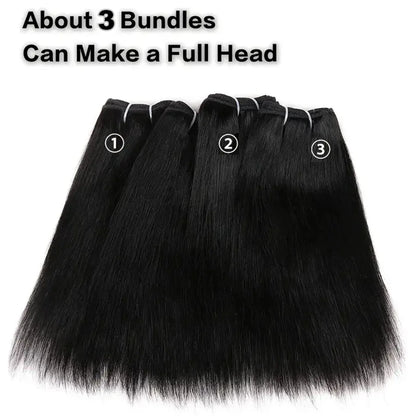 Bone Straight Brazilian Virgin Hair Bundles - 100g Natural Colour Weave - Shello's Creative Boutique