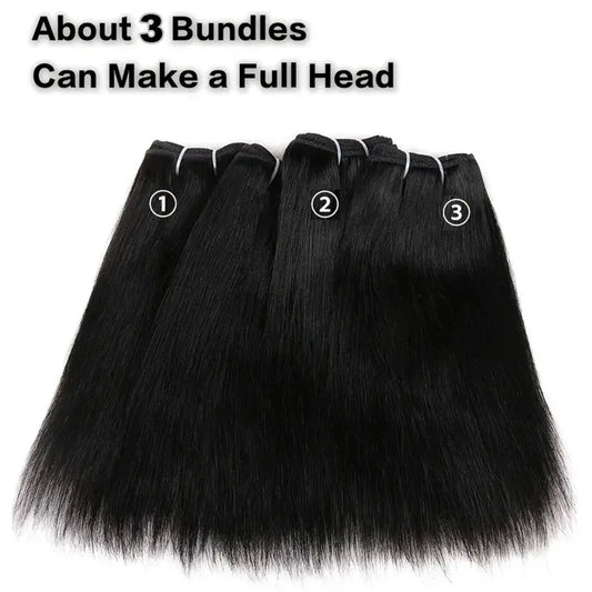 Bone Straight Brazilian Virgin Hair Bundles - 100g Natural Colour Weave - Shello's Creative Boutique
