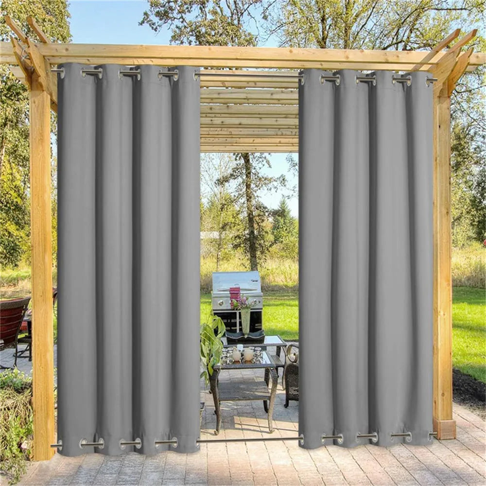 Outdoor Patio Curtains - Weighted Waterproof Blackout Drapes for Gazebo, Porch & Balcony - Shello's Creative Boutique