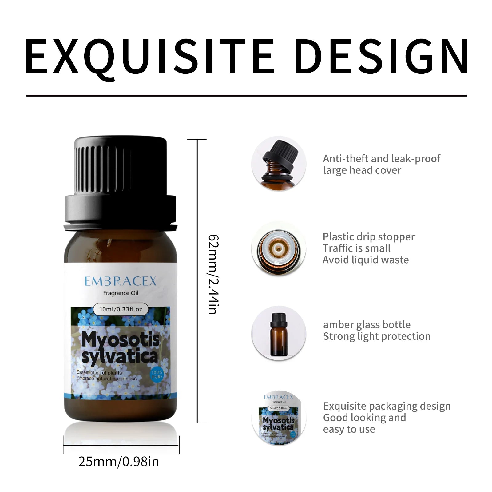 Myosotis sylvatica Essential Oils Floral Perfume Oil Skincare Essential Oil Perfumes Women Body Massage Oil Gifts -10ml - Shello's Creative Boutique