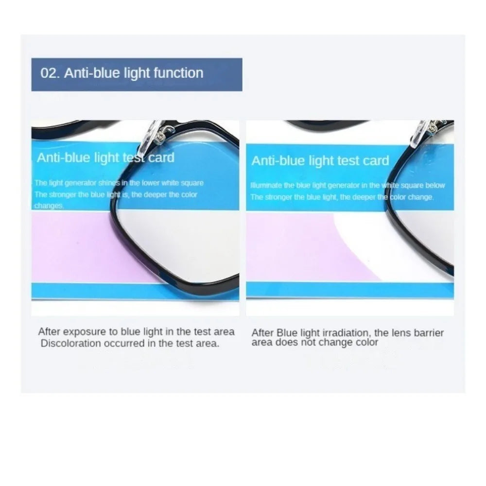 Photochromic Anti Radiation Glasses - Metal Frame Blue Light Blocking Eyewear - Shello's Creative Boutique