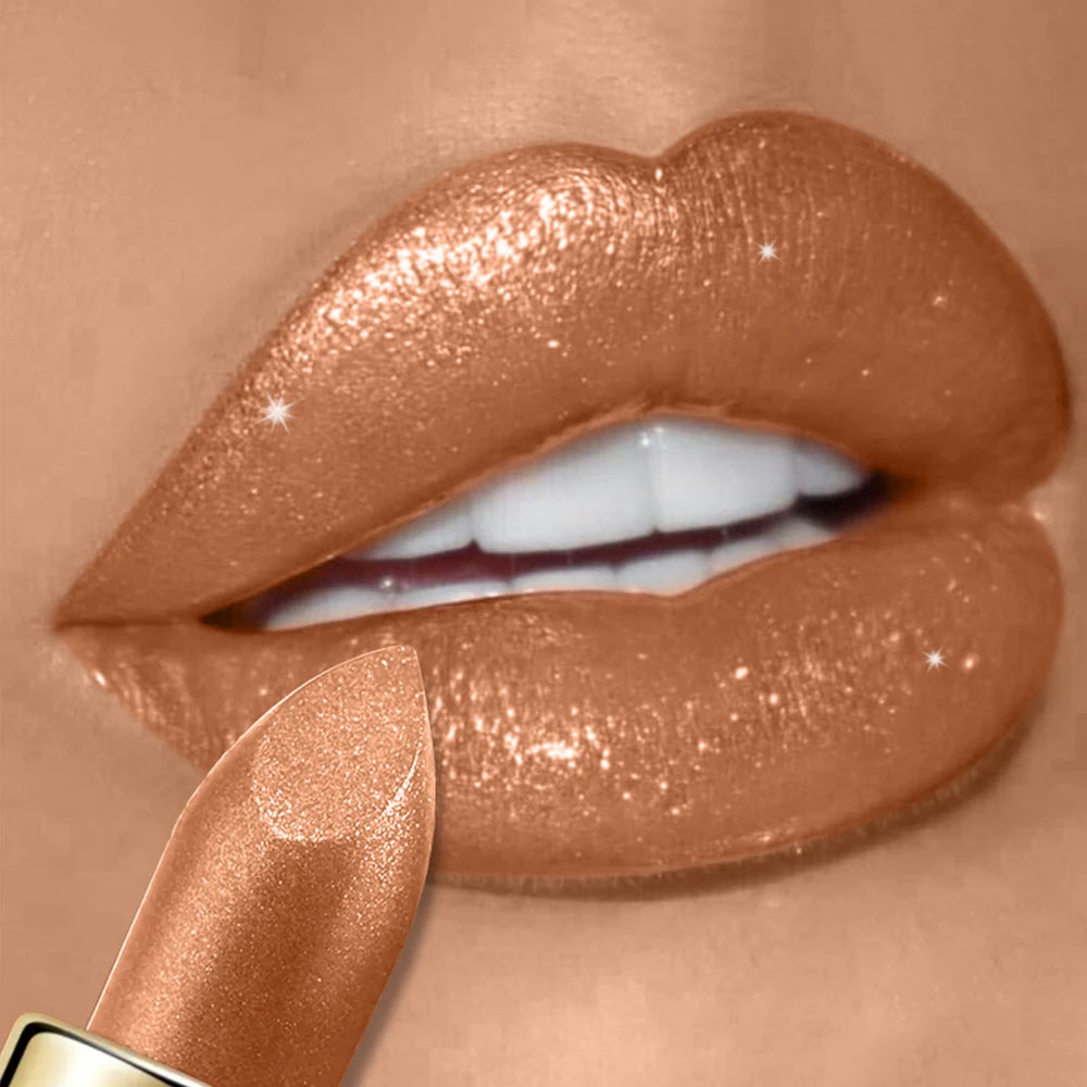 High Pigmented Shiny Lipstick,Stain Resistant,Long-Lasting,Glossy Waterproof Lipstick Shimmering Makeup Valentine'S Day Gift - Shello's Creative Boutique