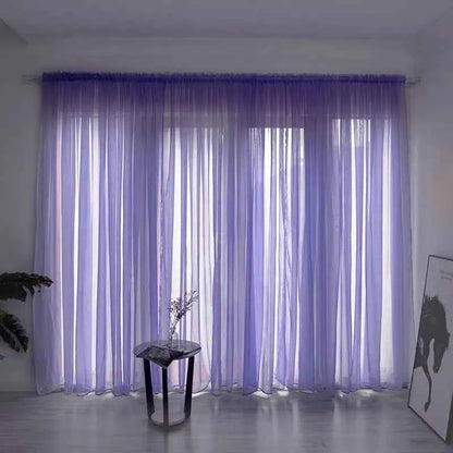 100*270cm Modern Curtains White Transparent Gauze Curtains Solid Color Kitchen Curtain Valves Window Fabrics Rustic Decoration