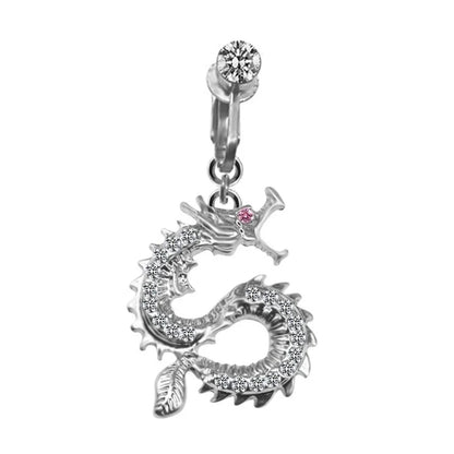 Non-Piercing Belly Button Ring – Cat, Dragon & Butterfly Styles