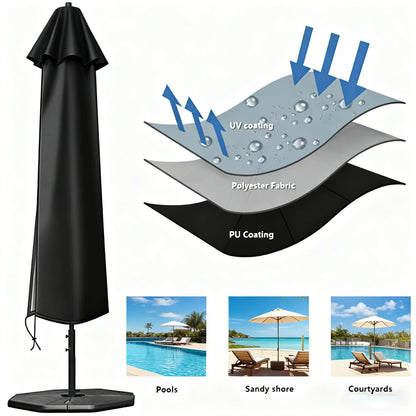 Waterproof Elastic Parasol Cover — Outdoor Umbrella Protection in 6 Sizes