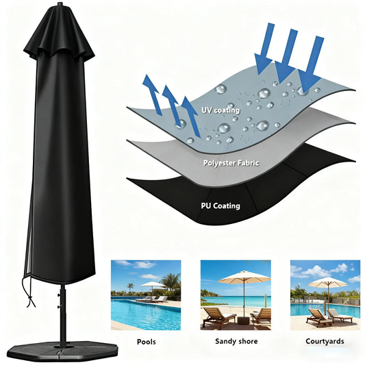 Waterproof Elastic Parasol Cover — Outdoor Umbrella Protection in 6 Sizes