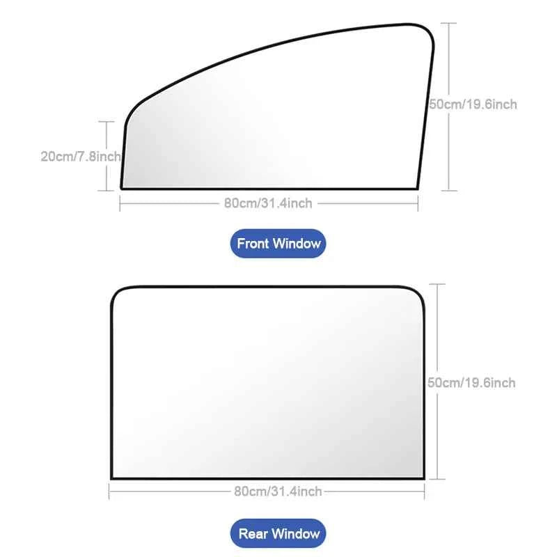 SEAMETAL 2Pcs Car Side Window Sun Shade Curtain Summer Sun Protection Sunshade Cover UV Reflective Magnetic Car Privacy Curtains