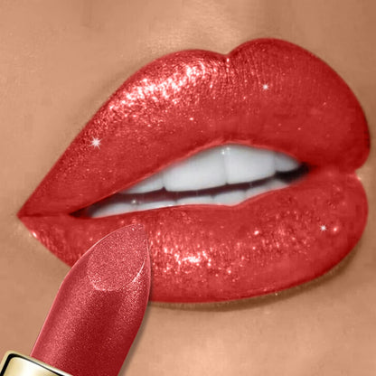 High Pigmented Shiny Lipstick,Stain Resistant,Long-Lasting,Glossy Waterproof Lipstick Shimmering Makeup Valentine'S Day Gift - Shello's Creative Boutique