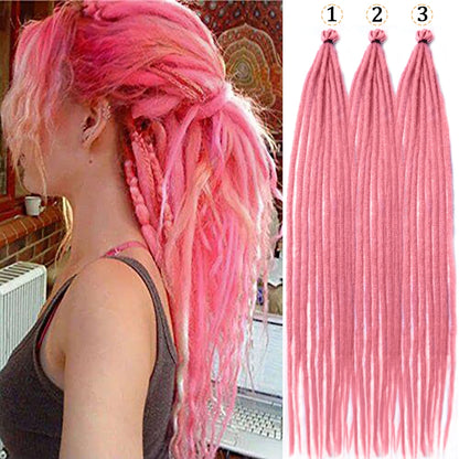 26 Inch Red Crochet Dreadlock Extensions - Faux Locs Hair - Shello's Creative Boutique