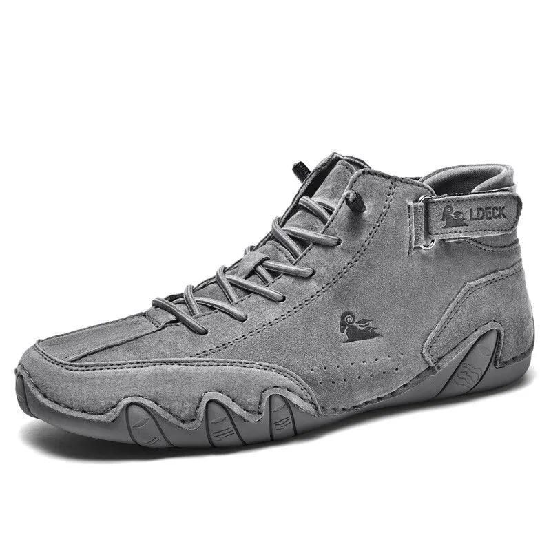 Men's Waterproof Motorcycle Boots - High-Top Winter Casual Sneaker Boots - Shello's Creative Boutique