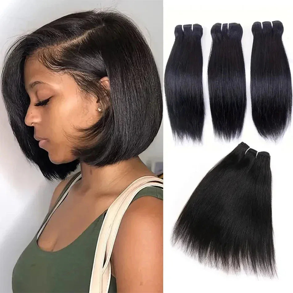 Bone Straight Brazilian Virgin Hair Bundles - 100g Natural Colour Weave - Shello's Creative Boutique