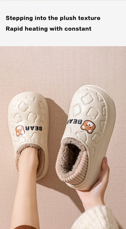 Women's Waterproof Winter Slippers – Non-Slip Insulated Cotton Shoes - Shello's Creative Boutique